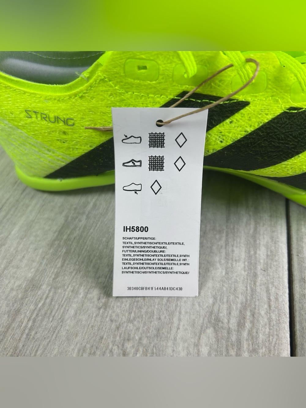 NEW Adidas Adizero Prime SP 3 Strung Lucid Lemon Track Spike ih5800 Men Size 8.5 - Picture 10 of 12